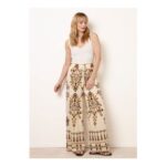 Blue Vanilla Brown Drawstring Waist Wide Leg Pants