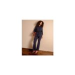 Blue Vanilla Dark Blue Denim-Look Shirt Jacket