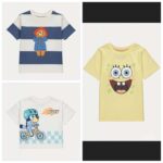 Bluey White Bike Checkerboard / Paddington Bear / SpongeBob SquarePants Yellow T-shirt Size 1-8 Years (£1.60 with George rewards) Free C&C