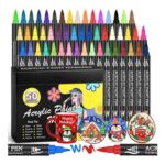 Bonala 50-Color Dual-Tip Acrylic Paint Marker Set