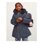Bonnie Bow Quilted Padded Coat Blue