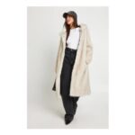 Boohoo Hooded Belted Faux Fur Maxi Coat