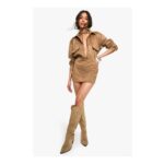 Boohoo Suede Look Mini Skirt