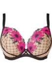 Boudoir Rose Padded Plunge Bra – Black – Selected Sizes