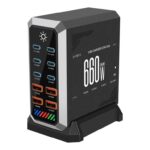 Bowlfull 10-Port 660W Smart Charger 140W USB-C PD, QC3.0, OCP, EU/UK, 10 Devices Welcome Deal Shenzhen Aibo Technology Co., Ltd