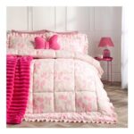 Bows Frill Edge Coverless 7.5 Tog Duvet Set with Pillowcase KING