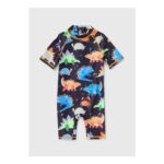 Boys Black Dino Surf Suit (1-7yrs)