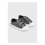 Boys Charcoal Dinosaur Trainers