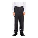 Boys School Trousers, Fully Elasticated Waist, UK 3-16, Dark Grey