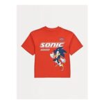 Boys Sonic the Hedgehog Red Graphic Cotton T-Shirt (5 – 14 Years)