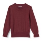 Boys and Toddlers Uniform Cotton Crewneck Jumper – 6-7 years – Burgundy
