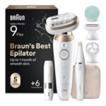 Braun Silk-Pil 9 Flex SkinSpa Epilator, Wet & Dry, Gold