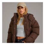 Brave Soul Womens Bunny Short Puffer Jacket