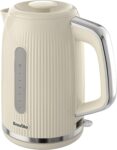 Breville Bold Vanilla Cream Electric Kettle 1.7L 3kW Fast Boil Cream & Silver Chrome VKT223