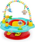 Bright Starts 3-in-1 SuperSeat Playful Paradise, Activity Seat with Toys, Snacking Tray, Booster Seat, BPA Free Tray, Unisex, 6 Months
