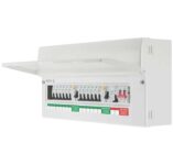 British General Fortress 22-Module 12-Way Populated High Integrity Dual RCD Consumer Unit with SP -Free C&C