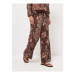 Brown Paisley Wide Leg Trousers (FREE C&C)