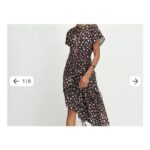 Brown Polka Dot Hybrid T-Shirt Midi Dress