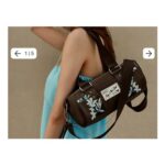 Brown Pony Nylon Barrel Bag