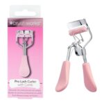 Brushworks Pro Lash Curler with Built-in Comb, Pink, Stainless Steel