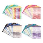 Bubaxuce 4800 Colorful Vinyl Letter Stickers 48 Sheets