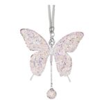Butterfly Car Charm with Colorful Rhinestones for Rear View Mirror
