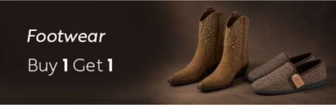 Buy 1 Get 1 Free Sale On Footwear ( Mix & Match Possible )