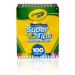 CRAYOLA Super Tips Marker Set, Washable, 100 Colors, 100 Count