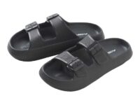 CRIVIT Mens Black Sandals With Adjustable Buckles / CRIVIT Mens Grey Sliders With Wide Strap