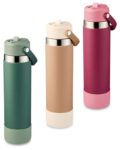 CROFTON Straw Lid Water Bottle – Burgundy, Brown, Green or Blue