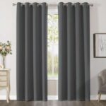 CUCRAF Blackout Curtains, Dark Grey 96 drop 2 Panels – Thermal, Eyelet Black Out as Soundproof Room Dividers W55xL96 sold by QUJI HOME /FBA