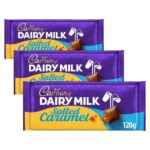 Cadbury Dairy Milk Salted Caramel Chocolate, 120g (Pack of 3) or 1 for £1.24