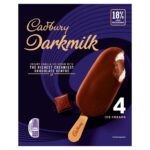 Cadbury Darkmilk Ice Creams 4 x 90ml (360ml)