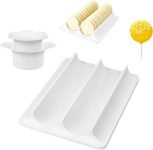 Cake Pop Cutter and Pusher with Tray Set, ABS Non 3D Printed Round Shape Cakepop Mold Popper Kit with 100pcs Paper Sticks DIY Chocolate Desserts Home Baking Wedding & Party Treats Maker Supplies