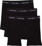 Calvin Klein Mens 3 Pack Boxer Briefs with Logo Waistband – Sizes L – XL