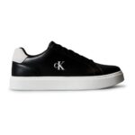 Calvin Klein Mens Lace-up Leather Trainers, Black, Size 10