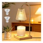 Candle Warmer Lamp with Timer and Dimmer, 2 Bulbs