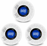 Carbon Monoxide Detector, 3-Pack Carbon Monoxide Alarm with LCD Display & Low Battery Warning, 85dB Loud CO Alarm for Home, Car & Motorhome Battery Operated, Easy to Install
