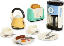 Casdon Morphy Richards Toys. Complete Kitchen Set. Toy Appliance Playset for Kids with Toaster, Coffee Maker, Kettle, Play Food and More. For Children Aged 3
