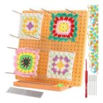 Catekro Bamboo Crochet Blocking Board, 11-Inch, Adjustable Angle
