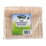 Caterpack Enviro – 100 Pack Wooden Spoons – Compostable Biodegradable Birchwood Cutlery, Eco-Friendly – £3.51 S&S