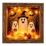 CavspkArt Halloween Shadow Box Kit, DIY LED Ghost Light