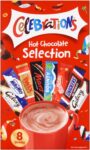 Celebrations Hot Chocolate Sachets 25g x 8 Hot Chocolate Gift Set Featuring Galaxy, MilkyWay, Twix, Mars, Bounty, Maltesers, Snickers and Galaxy Caramel (Pack of 5)