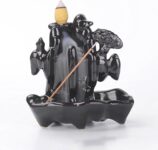 Ceramic Incense Waterfall Burner Backflow Censer Smoke Waterfall Backflow Incense Holder – Gifts for Man or Woman – Ornaments (Design 2)