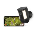 Certified Refurbished Ring Spotlight Cam Pro BatteryOutdoor Security Camera 1080p HDR Video, 3D Motion Detection, Birds-Eye View, LEDs