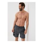 Charcoal Long Length Essential Swim Shorts Charcoal XS