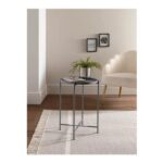 Charcoal Metal Side Table