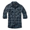 Checkshirt Long-Sleeved Shirt Blue-Grey-Black by Brandit