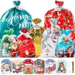 Christmas Gift Bags Multipack, 20pcs Christmas Wrapping Bags with Drawstring – W/Voucher – Sold by liusen / FBA
