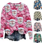 Christmas Jumpers For Women Uk 2026 Xmas Sweatshirts Long Sleeves Pullover